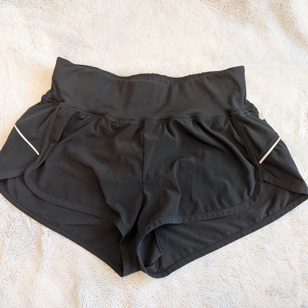 Zella Black Women's Athletic Shorts with White Trim